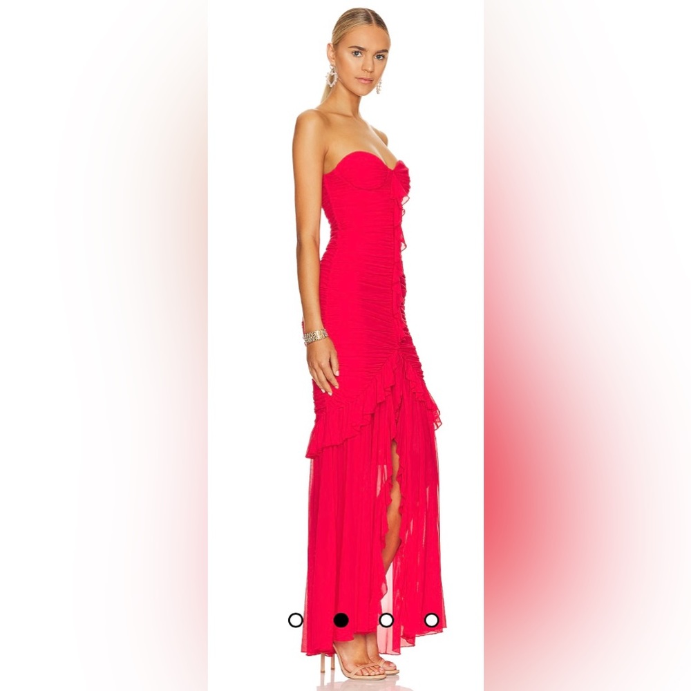 Majorelle Giules cherry red strapless maxi/gown